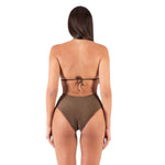 Carica l'immagine nel visualizzatore Galleria, BIKINI TRIANGOLO MARRONE