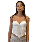 Carica l'immagine nel visualizzatore Galleria, BUSTIER STECCATO BIANCO