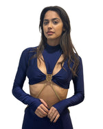 Carica l'immagine nel visualizzatore Galleria, CROP TOP BLU