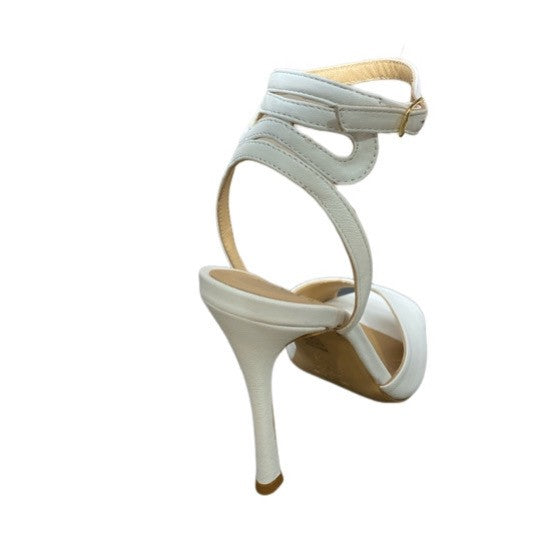 SANDALO IN PELLE BIANCA