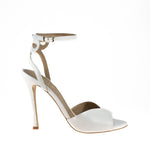 Carica l&#39;immagine nel visualizzatore Galleria, SANDALO IN PELLE BIANCA
