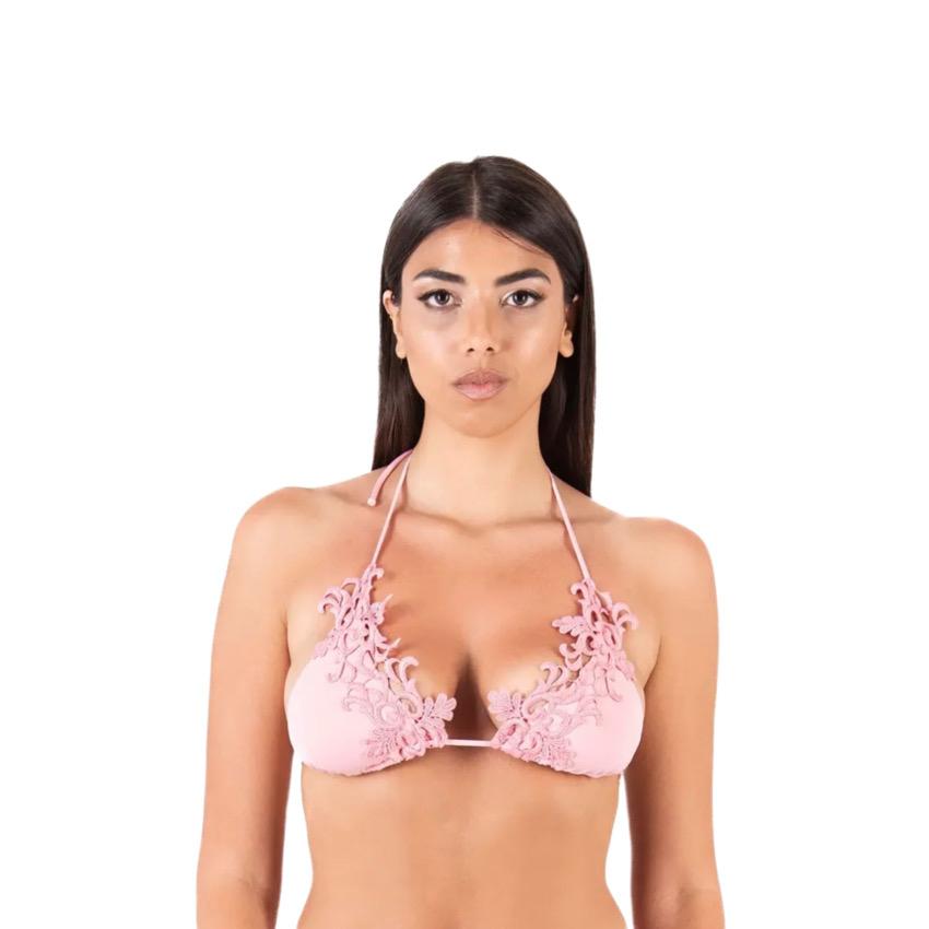 TRIANGOLO MACRAME' ROSA