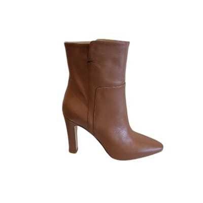 STIVALETTO IN PELLE CUOIO