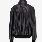 BOMBER IN PELLE NERO