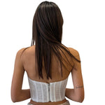 Carica l'immagine nel visualizzatore Galleria, BUSTIER STECCATO BIANCO
