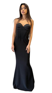 ABITO LUNGO CON BUSTIER