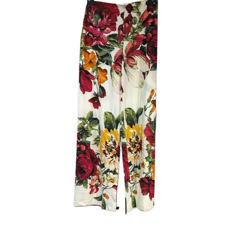 PANTALONE FIORI ROSSO