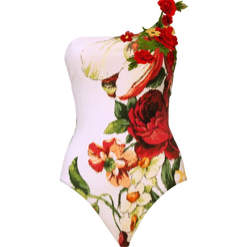 INTERO CON FIORI ROSSO