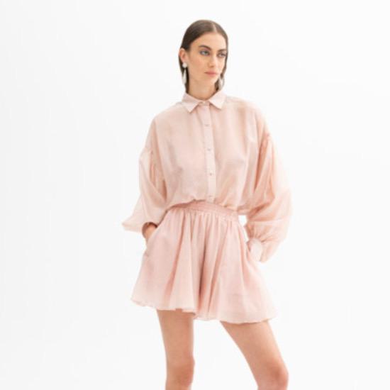 CAMICIA ROSA CON STRASS