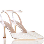 Carica l'immagine nel visualizzatore Galleria, DECOLLETE' IN RASO CON PERLINE
