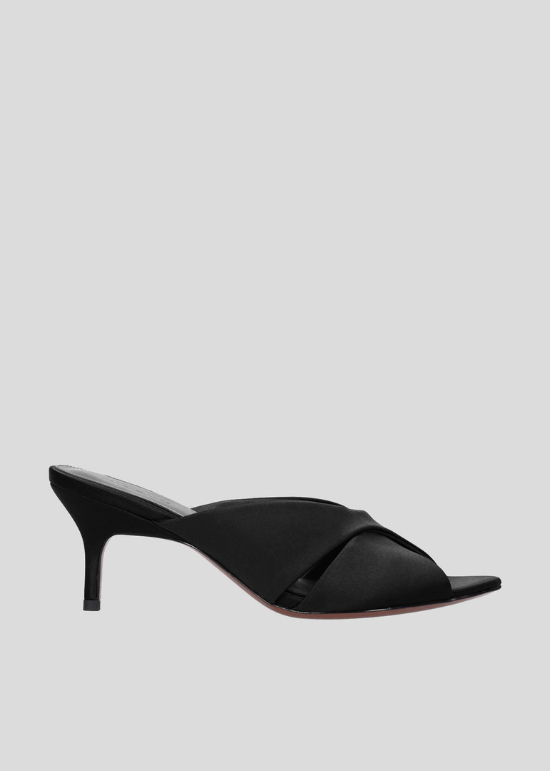 SANDALO IN RASO NERO