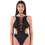 Carica l'immagine nel visualizzatore Galleria, INTERO FASHION CON MACRAME' NERO
